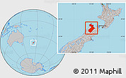 Gray Location Map of Tasman, highlighted parent region