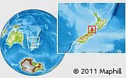 Physical Location Map of Tasman, highlighted parent region, within the entire country