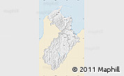 Classic Style Map of Tasman, single color outside
