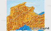 Political Panoramic Map of Tasman
