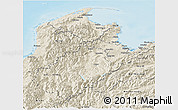 Shaded Relief Panoramic Map of Tasman