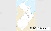 Classic Style Simple Map of Tasman, single color outside