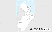 Silver Style Simple Map of Tasman, single color outside