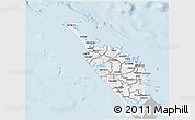 Gray 3D Map of Northland, single color outside