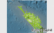 Physical 3D Map of Northland, darken