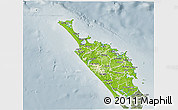 Physical 3D Map of Northland, semi-desaturated