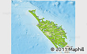 Physical 3D Map of Northland, shaded relief outside