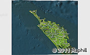 Satellite 3D Map of Northland, darken