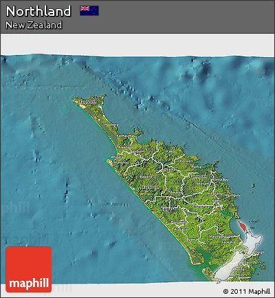 Satellite 3D Map of Northland