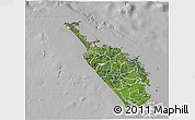 Satellite 3D Map of Northland, lighten, desaturated