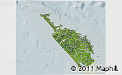 Satellite 3D Map of Northland, lighten