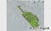 Satellite 3D Map of Northland, lighten, semi-desaturated