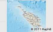 Shaded Relief 3D Map of Northland, single color outside