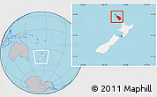 Gray Location Map of Northland, highlighted country, within the entire country