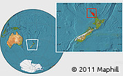 Satellite Location Map of Northland, within the entire country