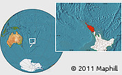 Satellite Location Map of Northland, highlighted country