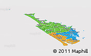 Political Panoramic Map of Northland, cropped outside