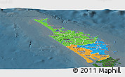 Political Panoramic Map of Northland, darken