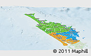 Political Panoramic Map of Northland, lighten