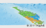 Political Panoramic Map of Northland, physical outside