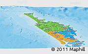 Political Panoramic Map of Northland, political shades outside