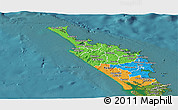 Political Panoramic Map of Northland, satellite outside