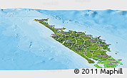 Satellite Panoramic Map of Northland, political outside