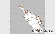 Gray Simple Map of Northland, cropped outside