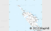 Gray Simple Map of Northland, single color outside
