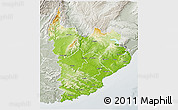 Physical 3D Map of Clutha, lighten, semi-desaturated