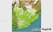 Physical 3D Map of Clutha, satellite outside