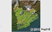 Satellite 3D Map of Clutha, darken