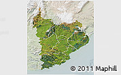 Satellite 3D Map of Clutha, lighten