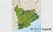 Satellite 3D Map of Clutha, shaded relief outside