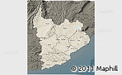 Shaded Relief 3D Map of Clutha, darken