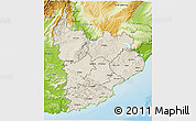 Shaded Relief 3D Map of Clutha, physical outside