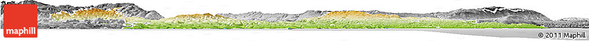 Physical Horizon Map of Clutha, desaturated