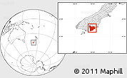 Blank Location Map of Clutha, highlighted country