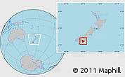 Gray Location Map of Clutha, within the entire country