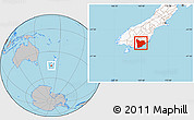 Gray Location Map of Clutha, highlighted country