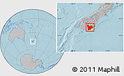 Gray Location Map of Clutha, hill shading