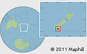 Savanna Style Location Map of Clutha, within the entire country