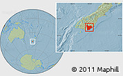 Savanna Style Location Map of Clutha, hill shading