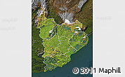 Satellite Map of Clutha, darken