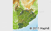 Satellite Map of Clutha, physical outside