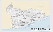 Classic Style Panoramic Map of Clutha, single color outside