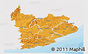 Political Panoramic Map of Clutha, single color outside