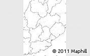 Blank Simple Map of Clutha, no labels