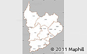 Gray Simple Map of Clutha, cropped outside
