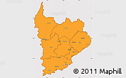 Political Simple Map of Clutha, cropped outside